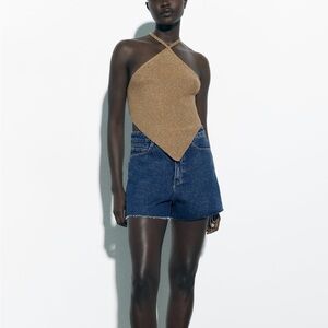 High Rise Denim Shorts